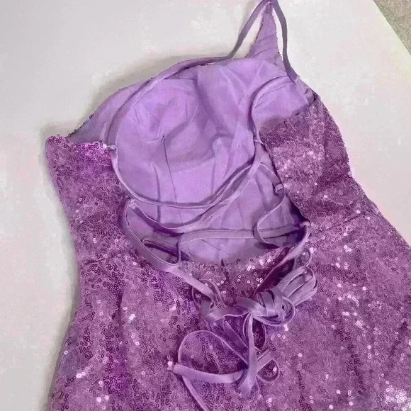 Purple Sparkly Dress - Picture 4 of 8